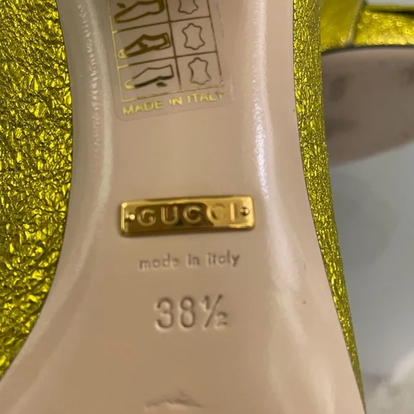 Gucci Loafer Gold Leather with Fringe size 8.5/ 38 1/2 - Picture 5 of 16